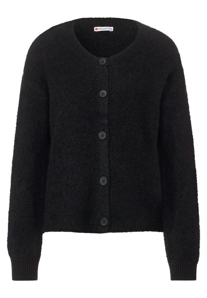 boucle mix cardigan