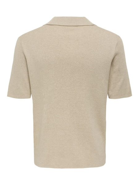 ONSTRAVIS REG 12 SS MEL KNIT