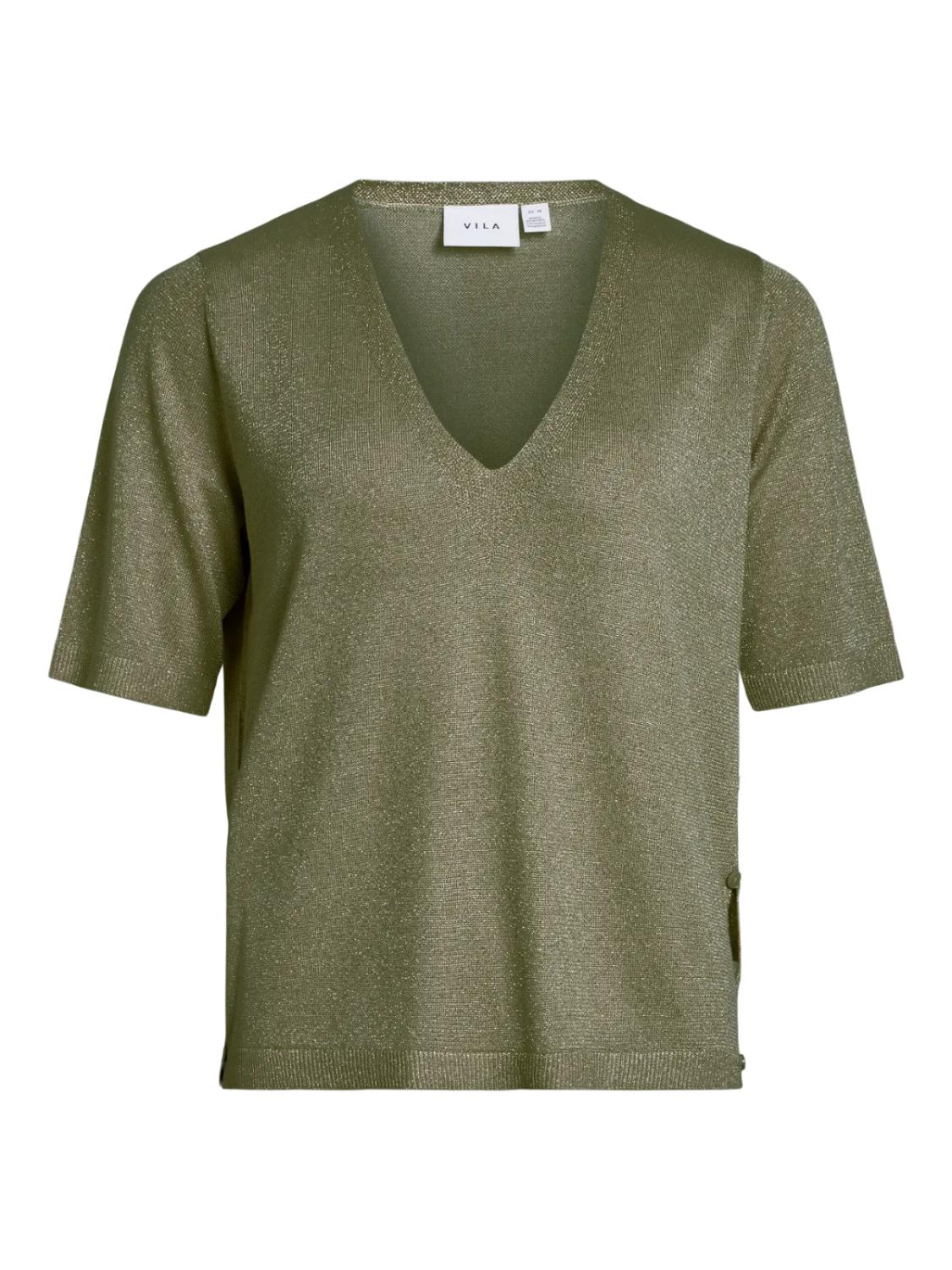 VIANTA V-NECK 2/4 GLITTER KNI
