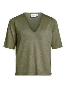 VIANTA V-NECK 2/4 GLITTER KNI