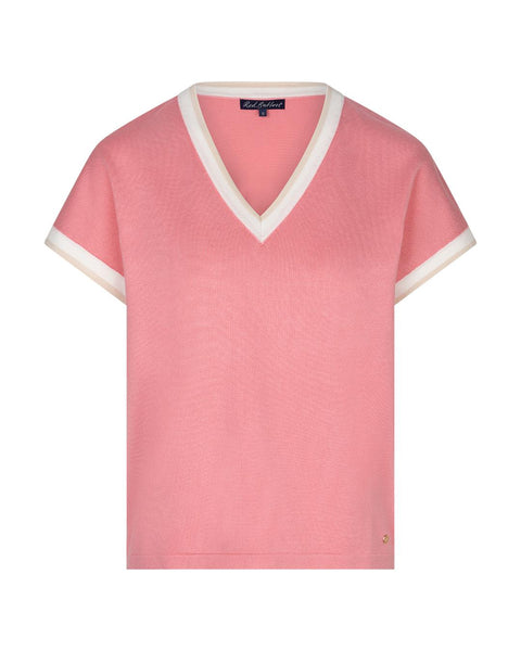 De Jerry V-neck Striped Rib i