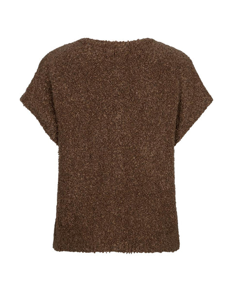 Sleeveless knit boucle
