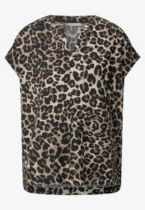 LTD QR Shirtblouse w splitnec