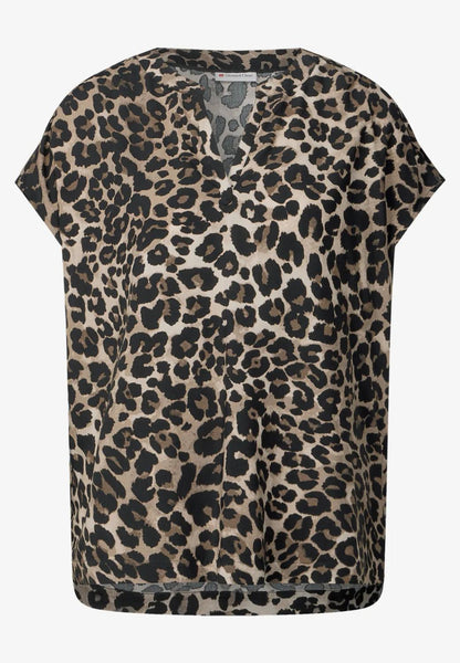 LTD QR Shirtblouse w splitnec