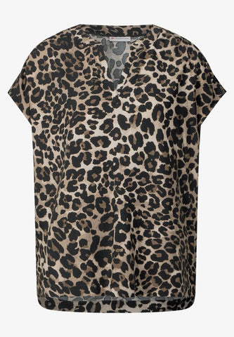 LTD QR Shirtblouse w splitnec