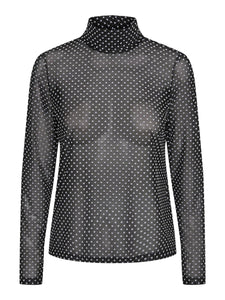 PCLINE LS HIGH NECK MESH TOP