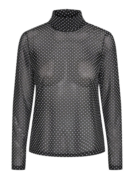 PCLINE LS HIGH NECK MESH TOP
