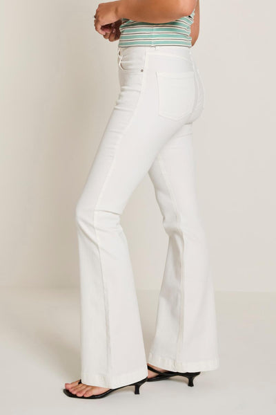 Jade color denim white