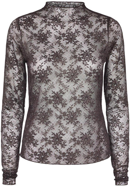 Lace top edana-ls chocolate