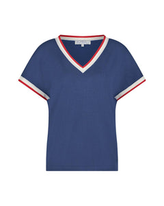 Jerry Vneck striped rib