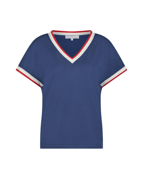 Jerry Vneck striped rib