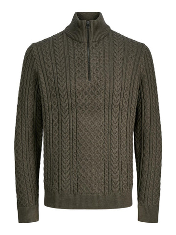 JPRBLUSEAN KNIT CABLE HALF ZI