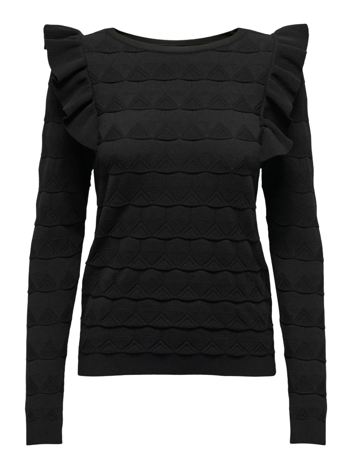 ONLSANDRA LS RUFFLE O-NECK CS