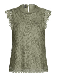 PCOLLINE SL LACE TOP WVN NOOS