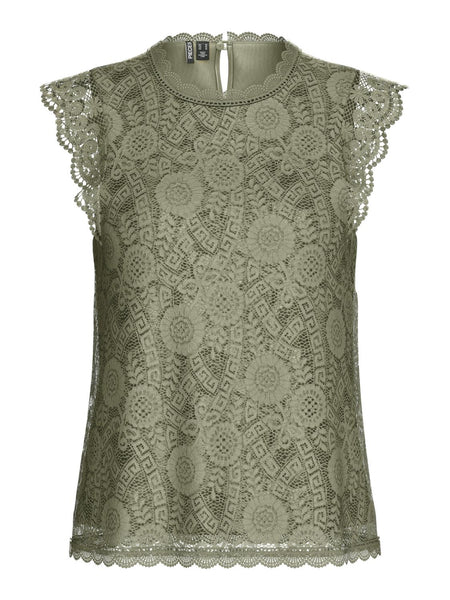 PCOLLINE SL LACE TOP WVN NOOS