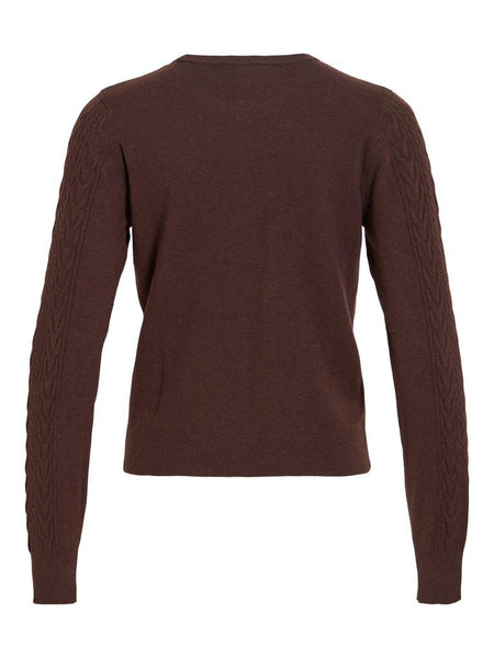 VIKERRY O-NECK CABLE L/S KNIT