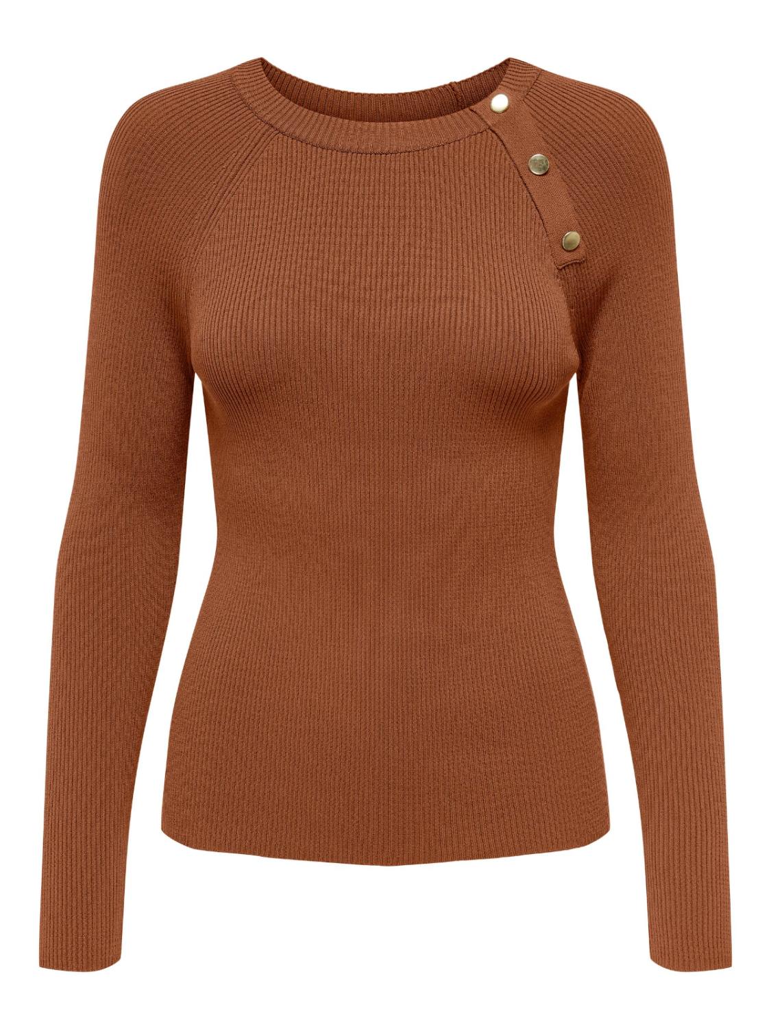 ONLSANNY LS BUTTON O-NECK KNT