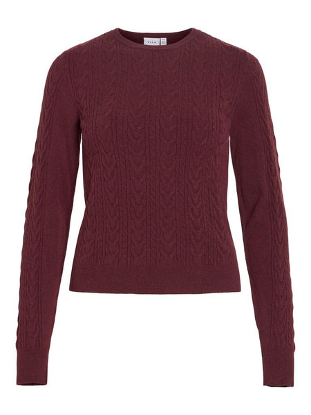 VIKERRY O-NECK CABLE L/S KNIT