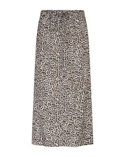 Indie Skirt Linen Leopard