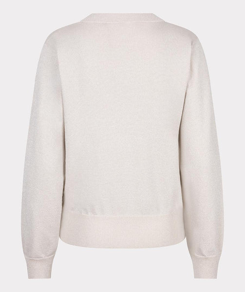 Sweater rounded neck lurex