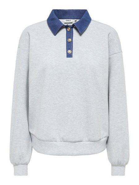 ONLSCARLET L/S POLO MIX SWEAT