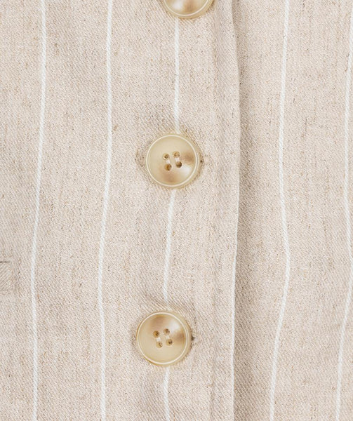 Gilet linen stripe