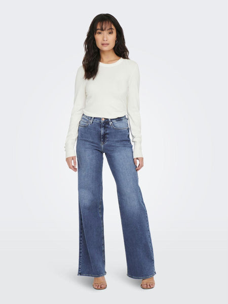 ONLMADISON BLUSH HW WIDE DNM