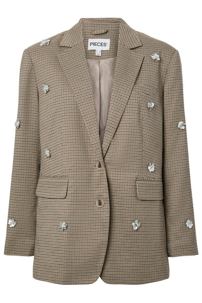 PCKAMIL CHECK SEQUIN BLAZER