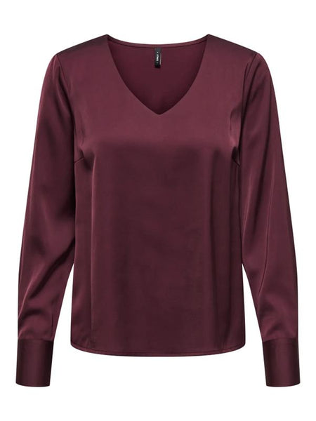 ONLMIKA VIS SATIN L/S JEW V-N