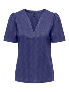 ONLDIA S/S V-NECK PLEAT TOP C