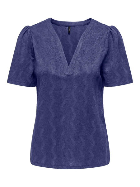 ONLDIA S/S V-NECK PLEAT TOP C