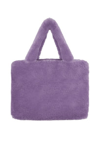 Faux fur city bag large lilac