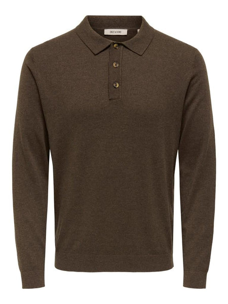 ONSLOUI REG 12 LS MEL POLO KN