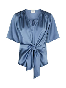 Casadia sateen blouse smoke