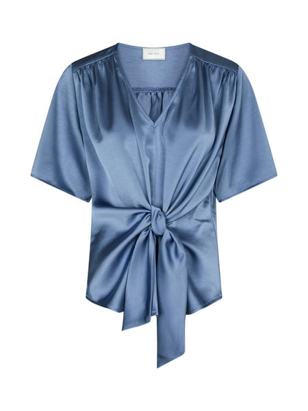Casadia sateen blouse smoke