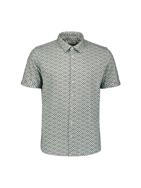 Shirt s/s jersey printed green