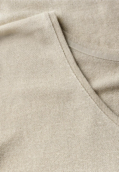 v-neck shiny shirt