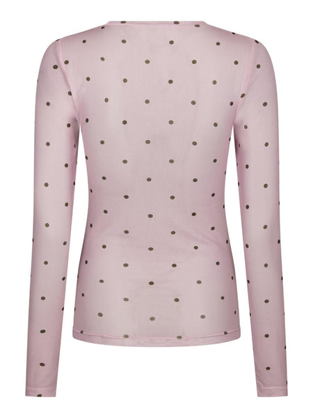 Ella space dot blouse pink