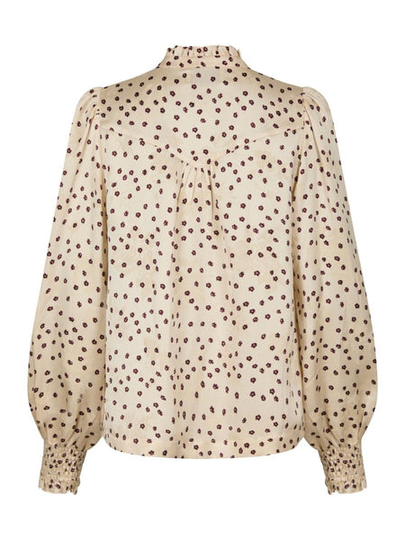 Astrida jacquard blouse creme