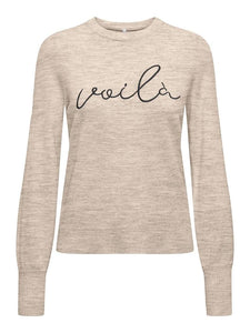 ONLIBI LS EMB O-NECK CC KNT