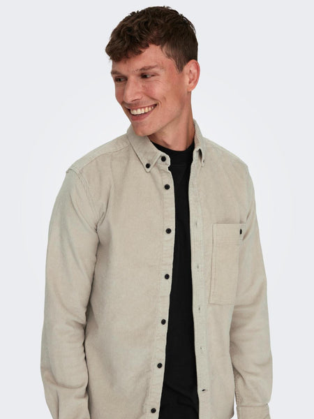 ONSNEWTERRY REG CORD LS SHIRT