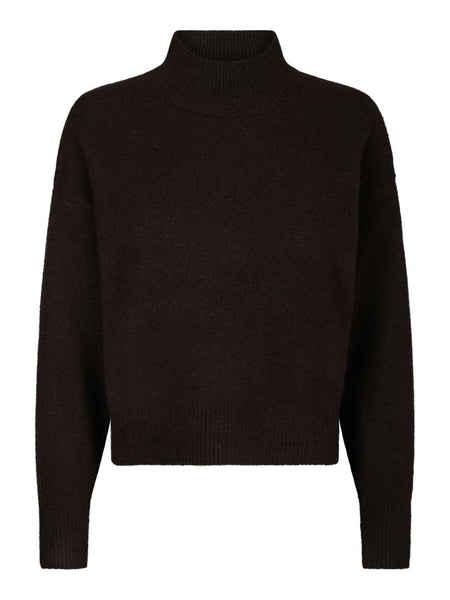 Paulina knit blouse dark brown