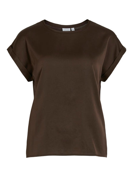 VIELLETTE S/S SATIN TOP - NOO