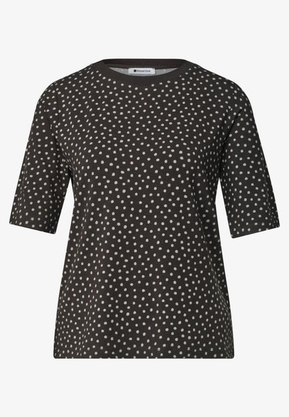 LTD QR printed shirt w.rib co