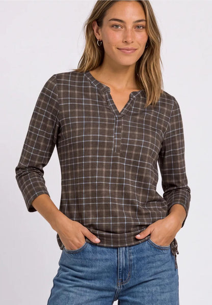 printed jersey shirt w.split 