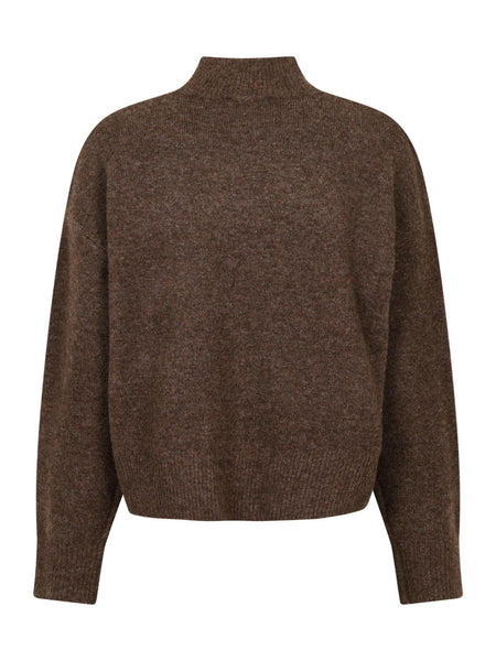 Pauline knit blousse brown