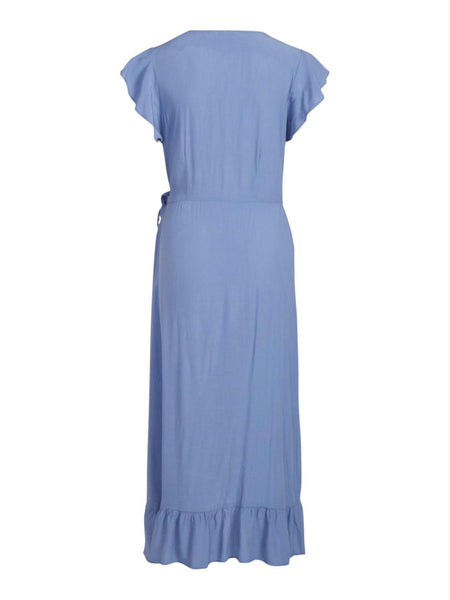 VIFINI WRAP S/S LONG DRESS –