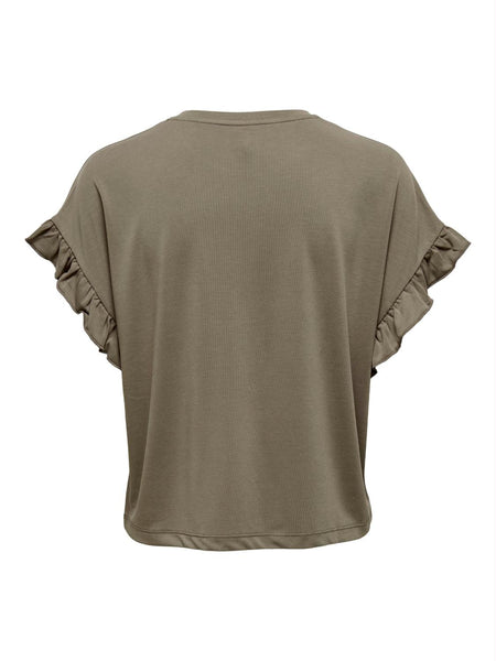 ONLFREE LIFE S/S FRILL TOP JR