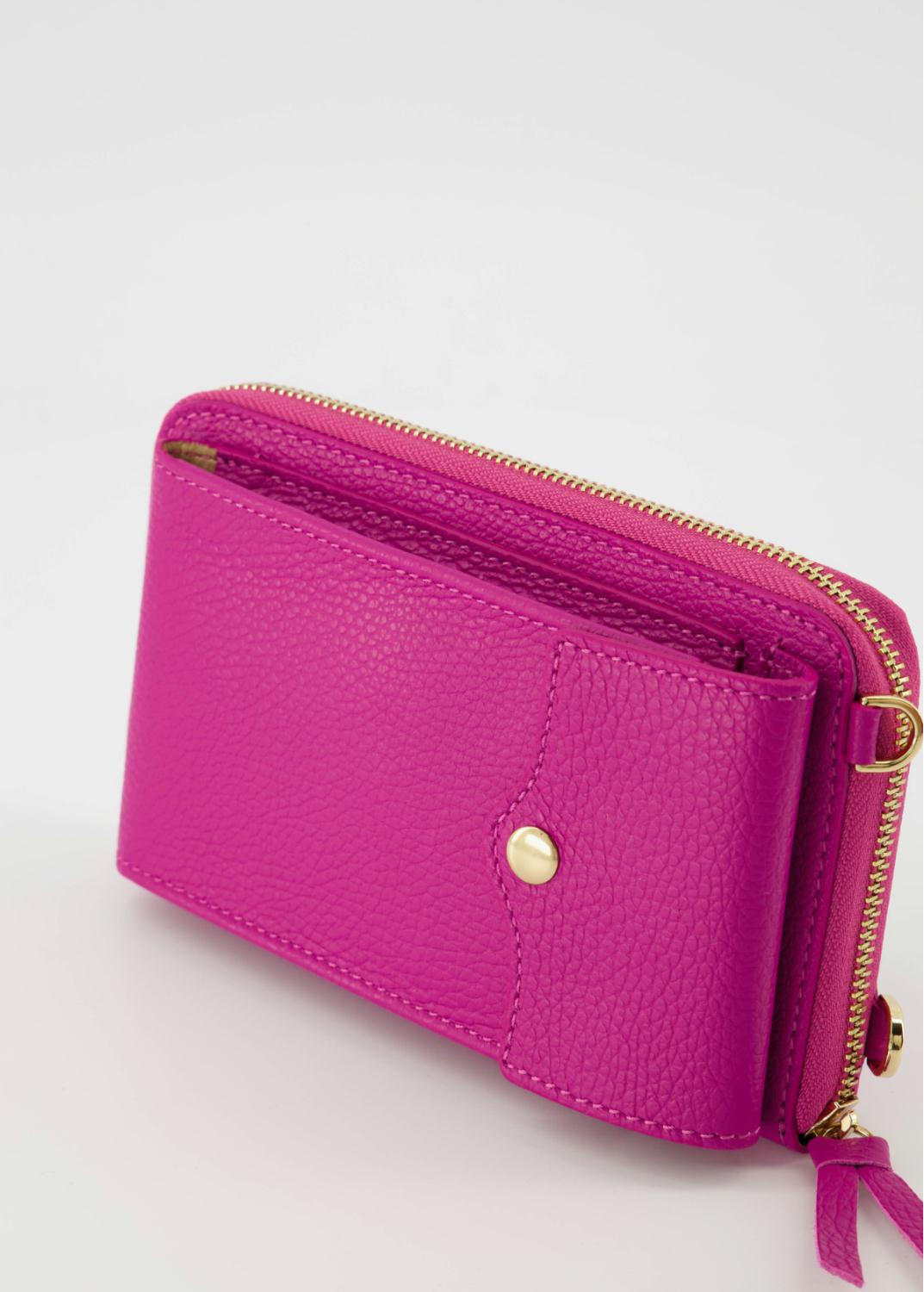 Jackie cl. grain leer fuchsia