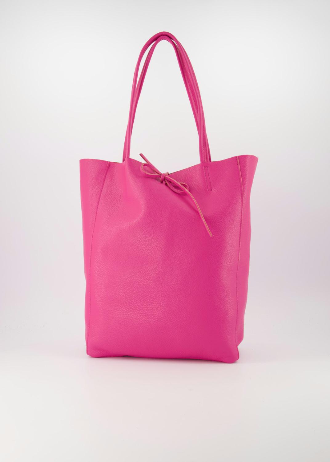 Mia shopper leer magenta